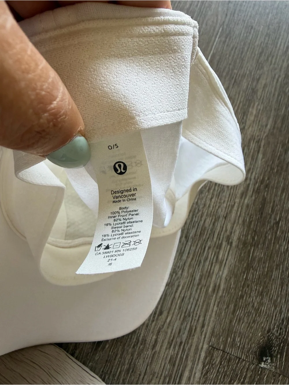 lululemon athletica Kids White Cap with Embroidered Logo